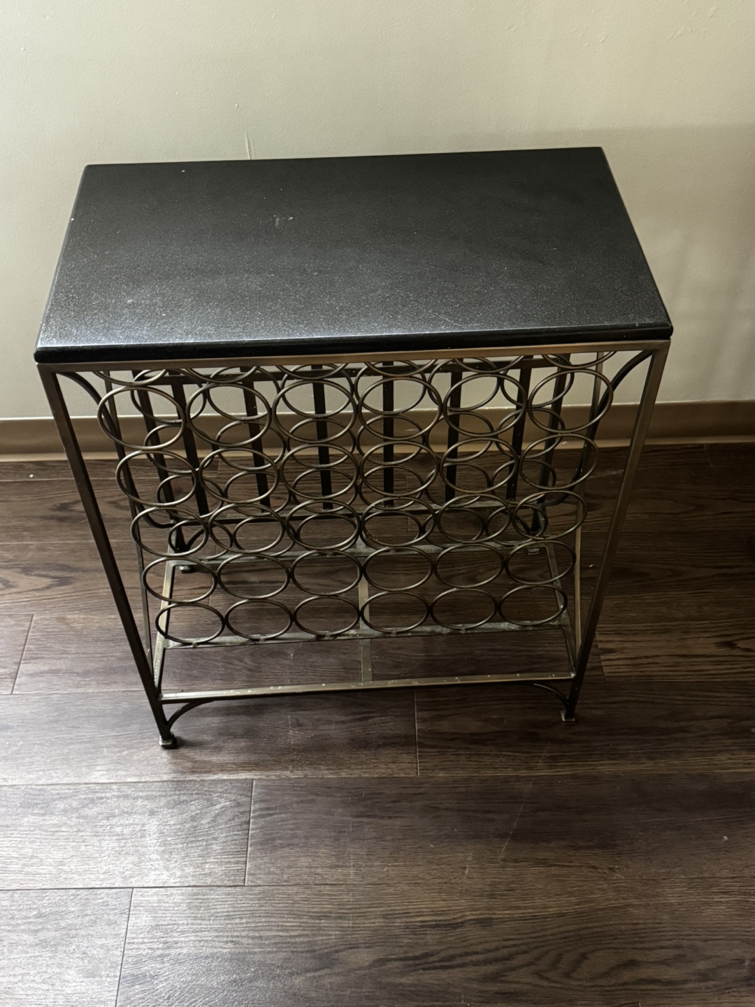 Metal Wine Rack with Granite Top - photo 2