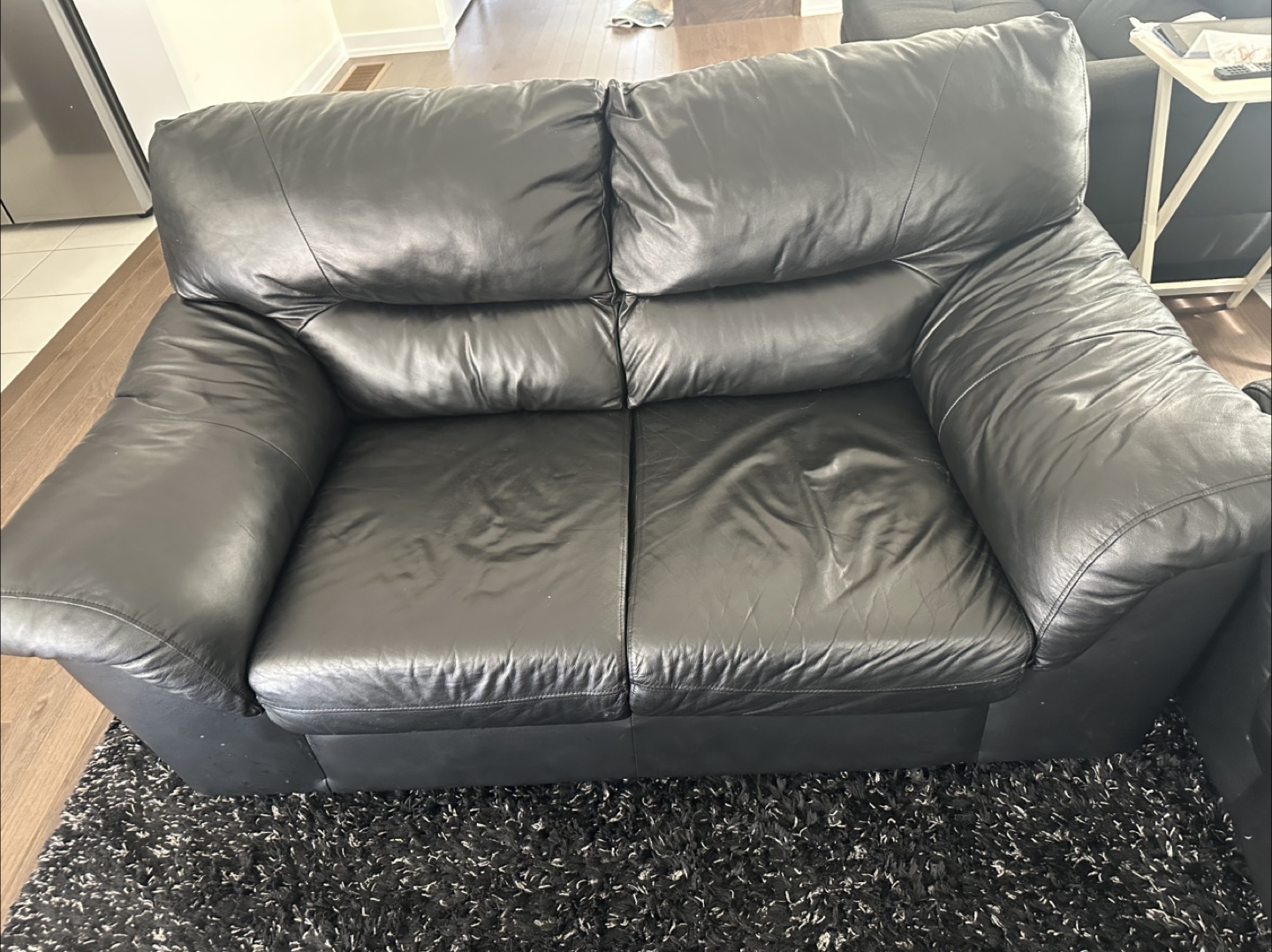 Black Leather Sofa and Loveseat Set - photo 4