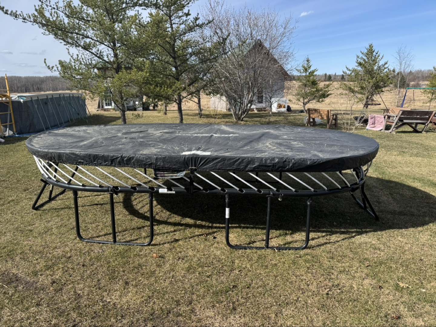 Oval Trampoline with Cover