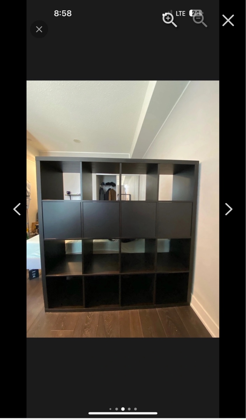 IKEA KALLAX Shelving Unit - Black-Brown - photo 5
