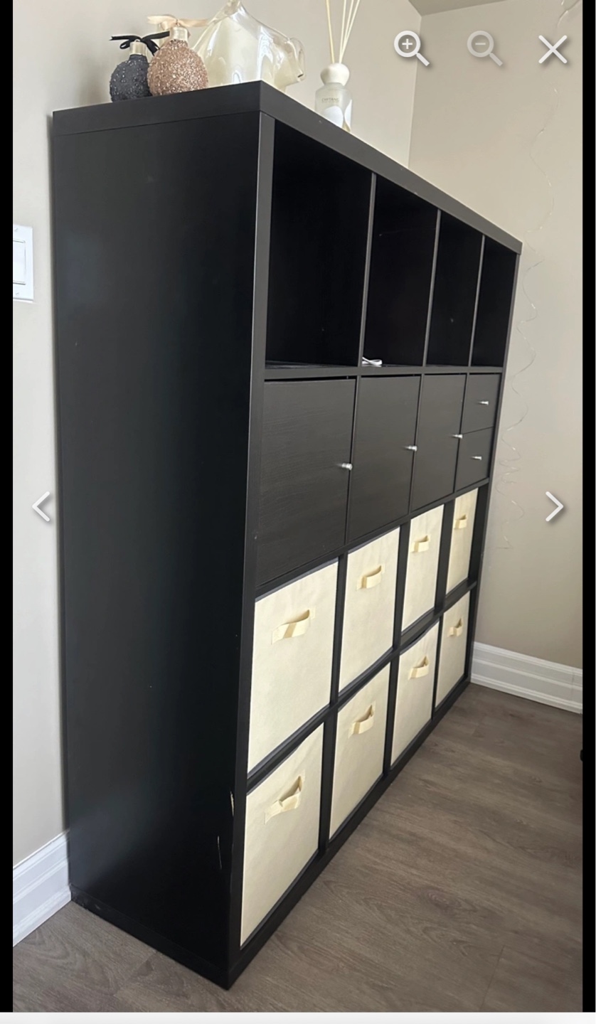 IKEA KALLAX Shelving Unit - Black-Brown - photo 3