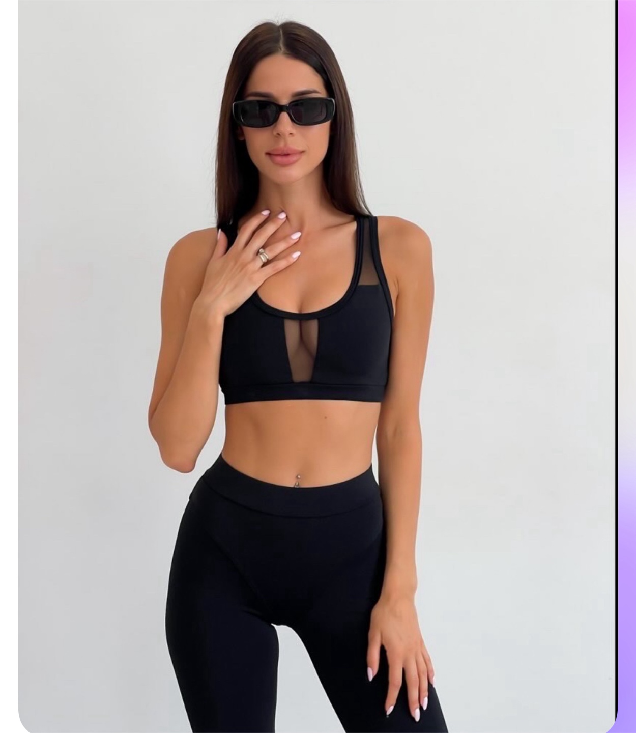Miss Rebel Black Sports Bra and Leggings Set - photo 4
