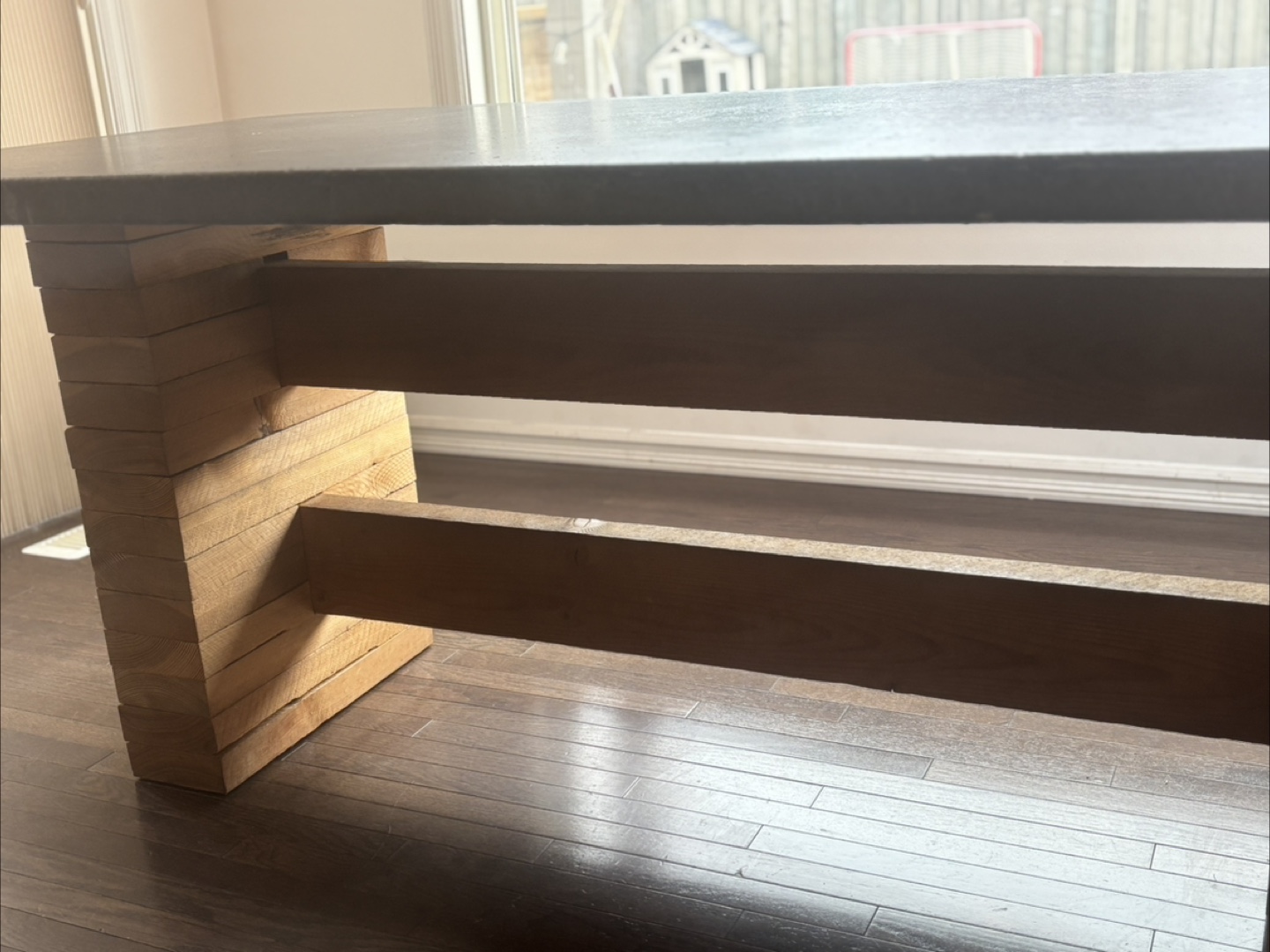 Concrete and Wood Dining Table - photo 3