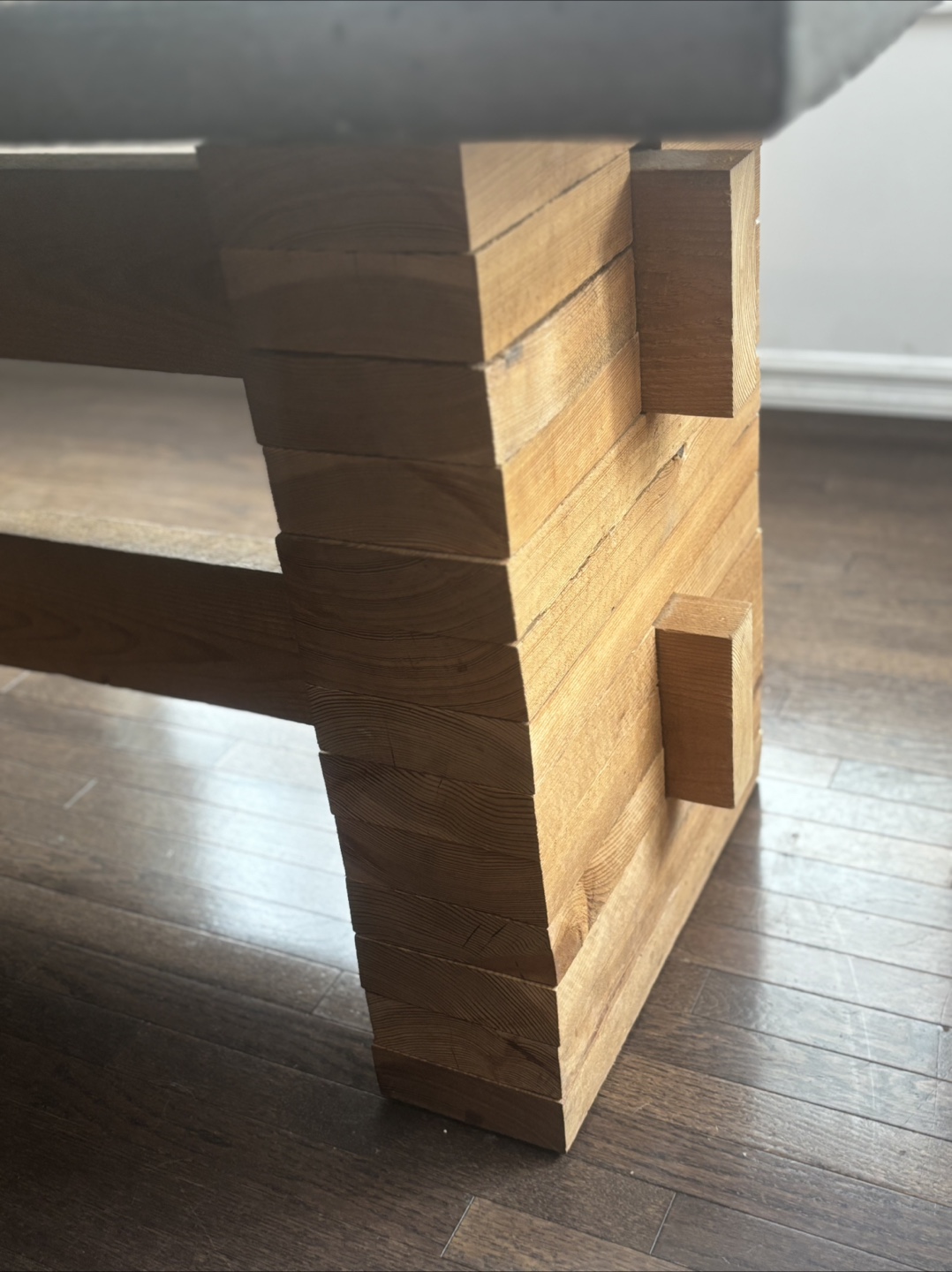 Concrete and Wood Dining Table - photo 5