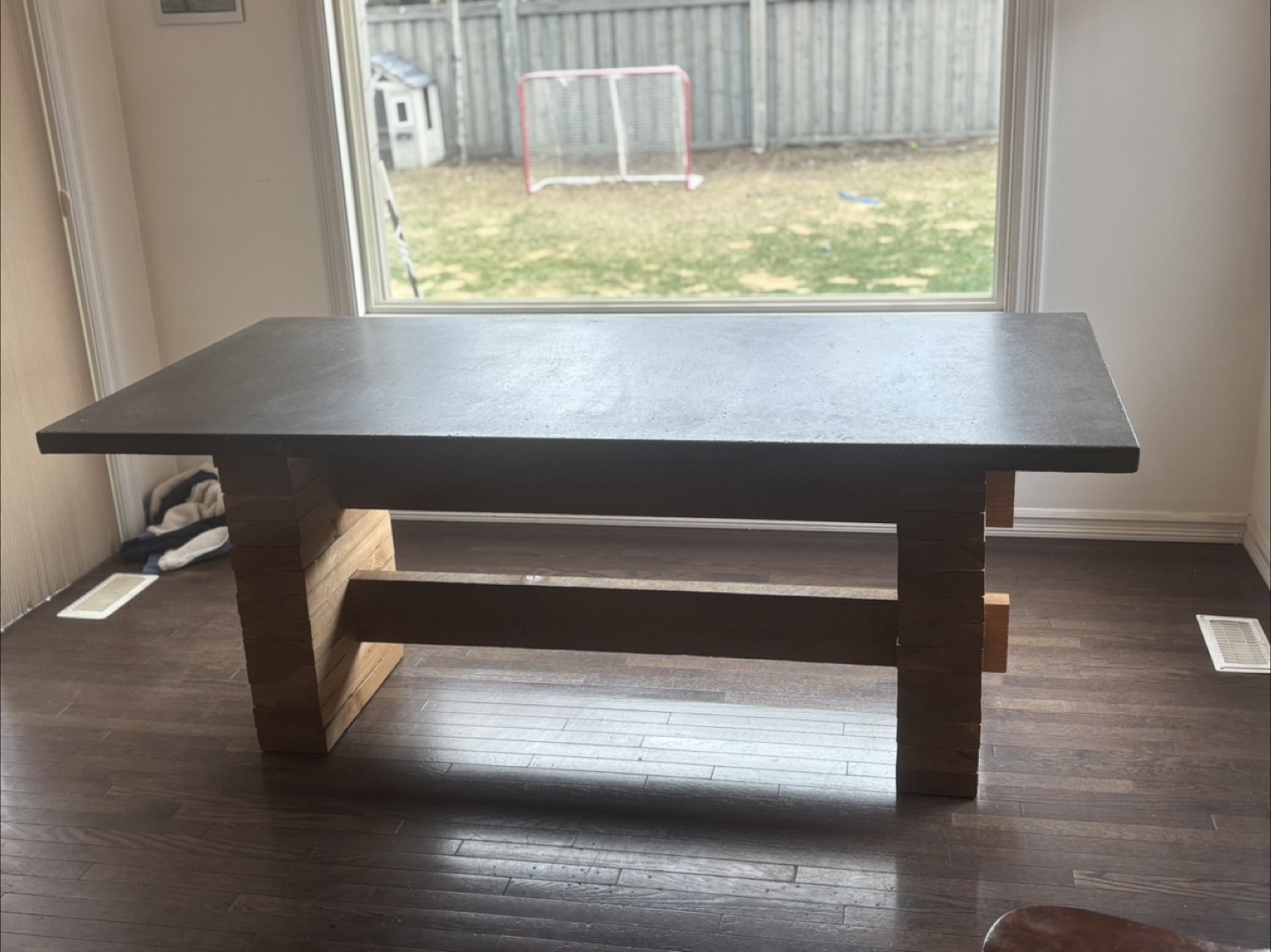 Concrete and Wood Dining Table