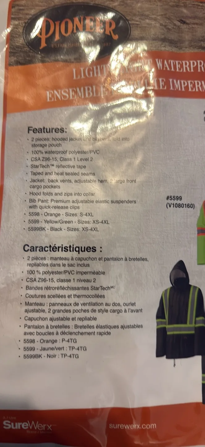 Pioneer Lightweight Waterproof Suit image indicator(3)