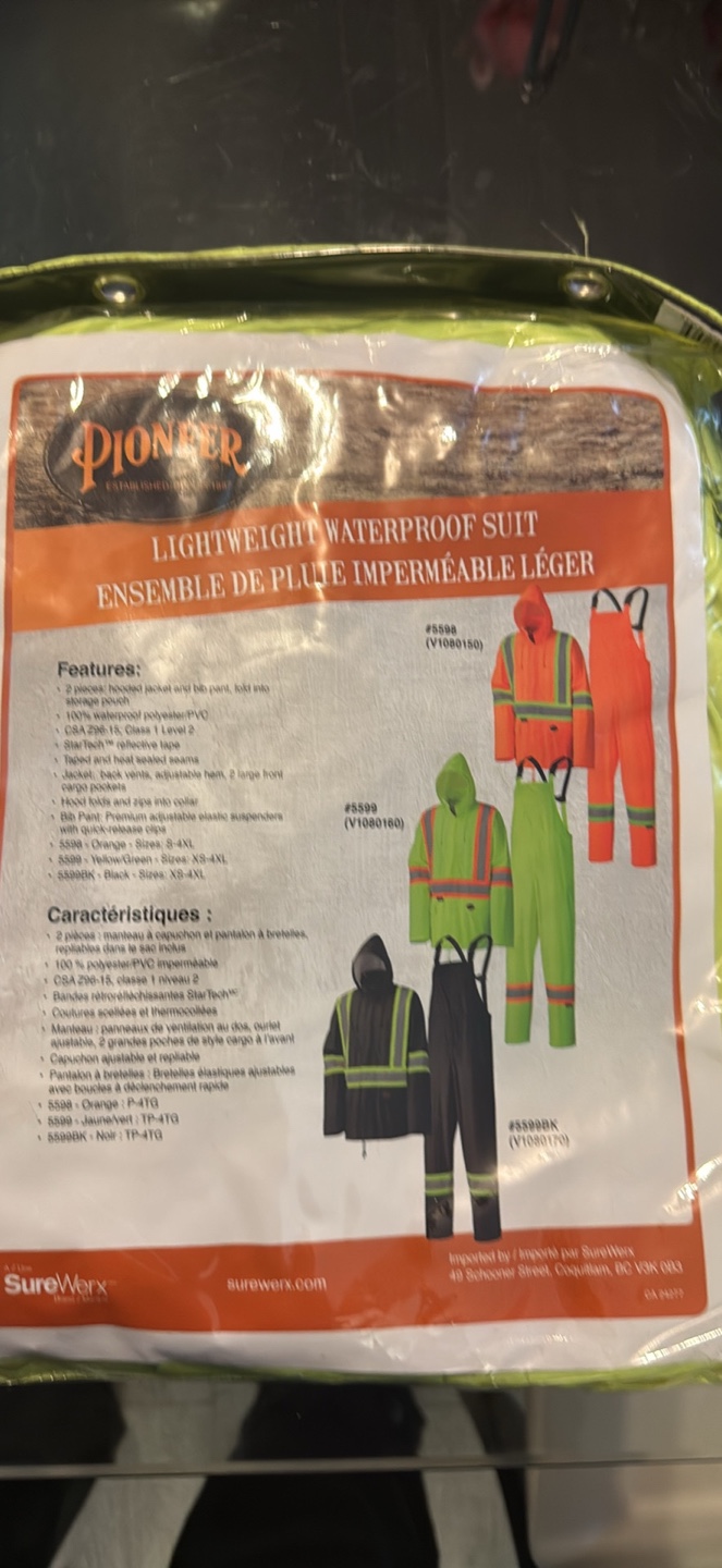 Pioneer Lightweight Waterproof Suit