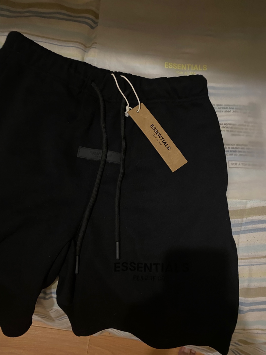 Fear of God Essentials Black Shorts
