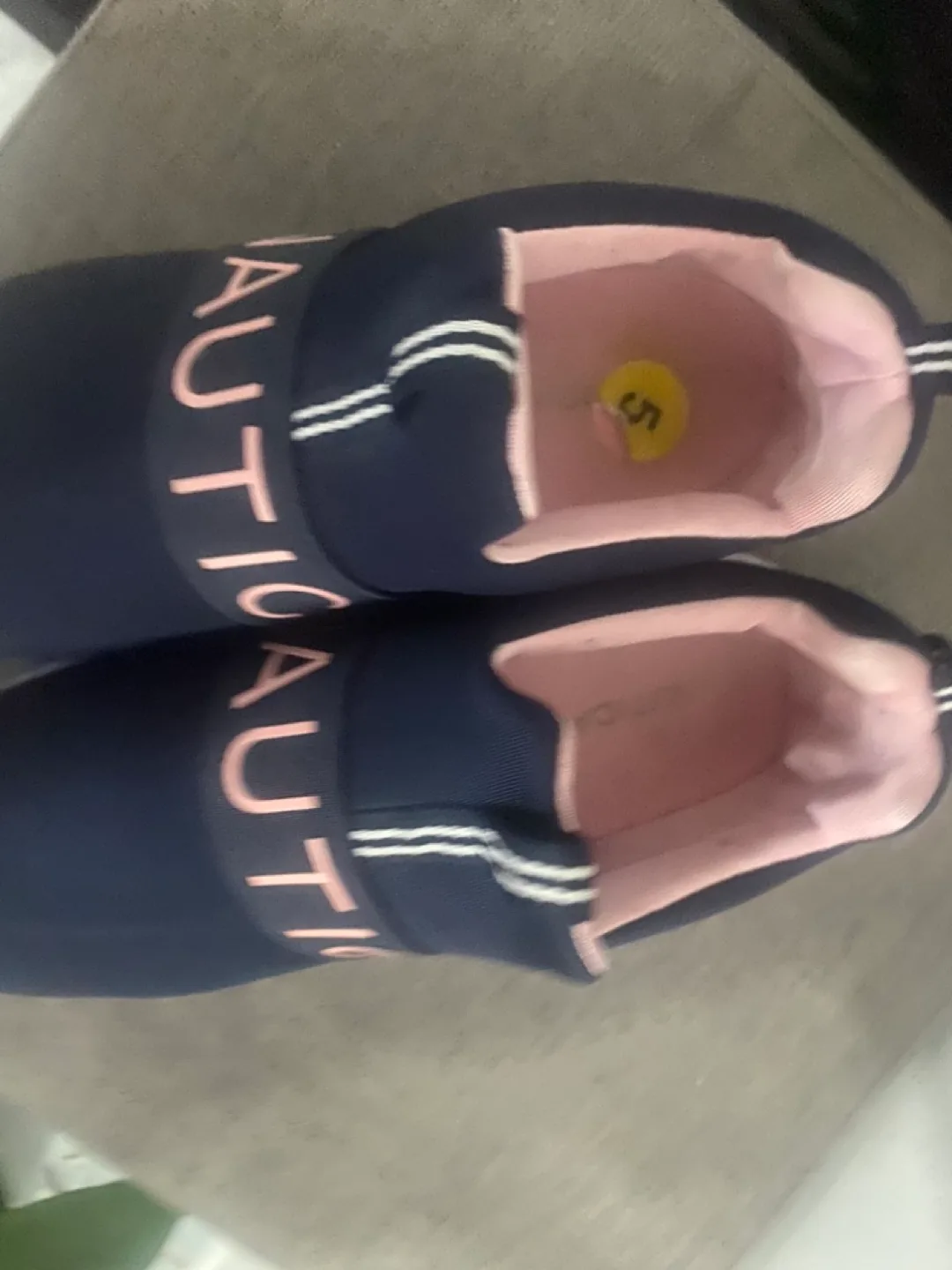 Nautica Girls Slip-on Sneakers Size 5 thumbnail