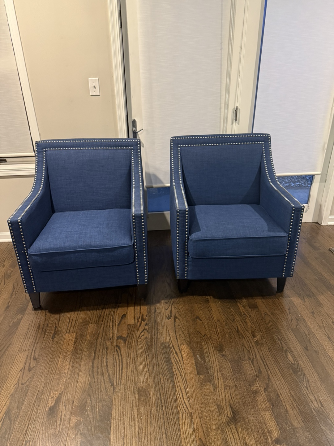 Accent chairs (set of 2) in blue. Only two years old!