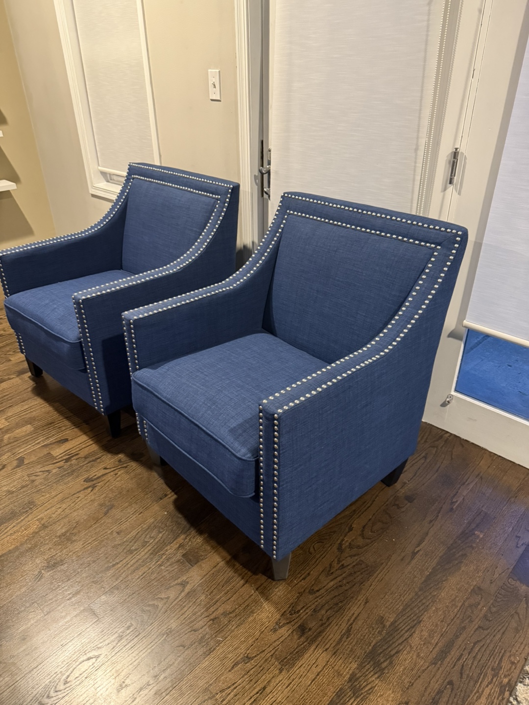 Accent chairs (set of 2) in blue. Only two years old! - photo 2