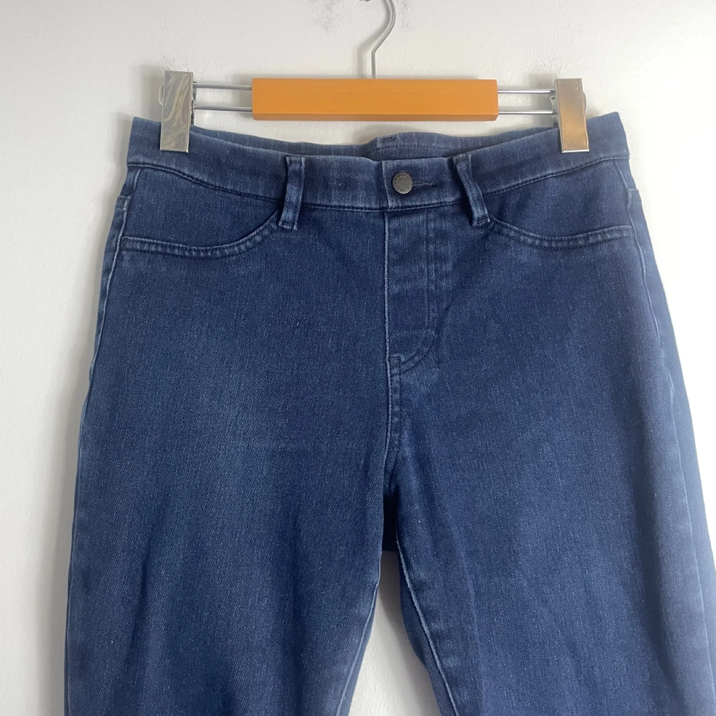 Uniqlo Blue Ultra Stretch Denim Skinny Jeggings Size 4 image indicator(4)