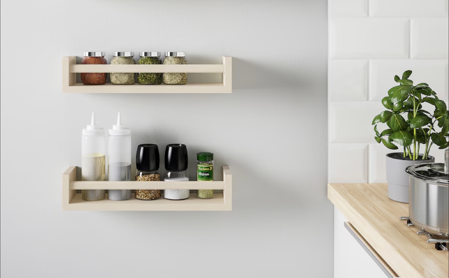 IKEA BEKVAM Wall-Mounted Multifunctional Racks, A Set of Two - photo 2