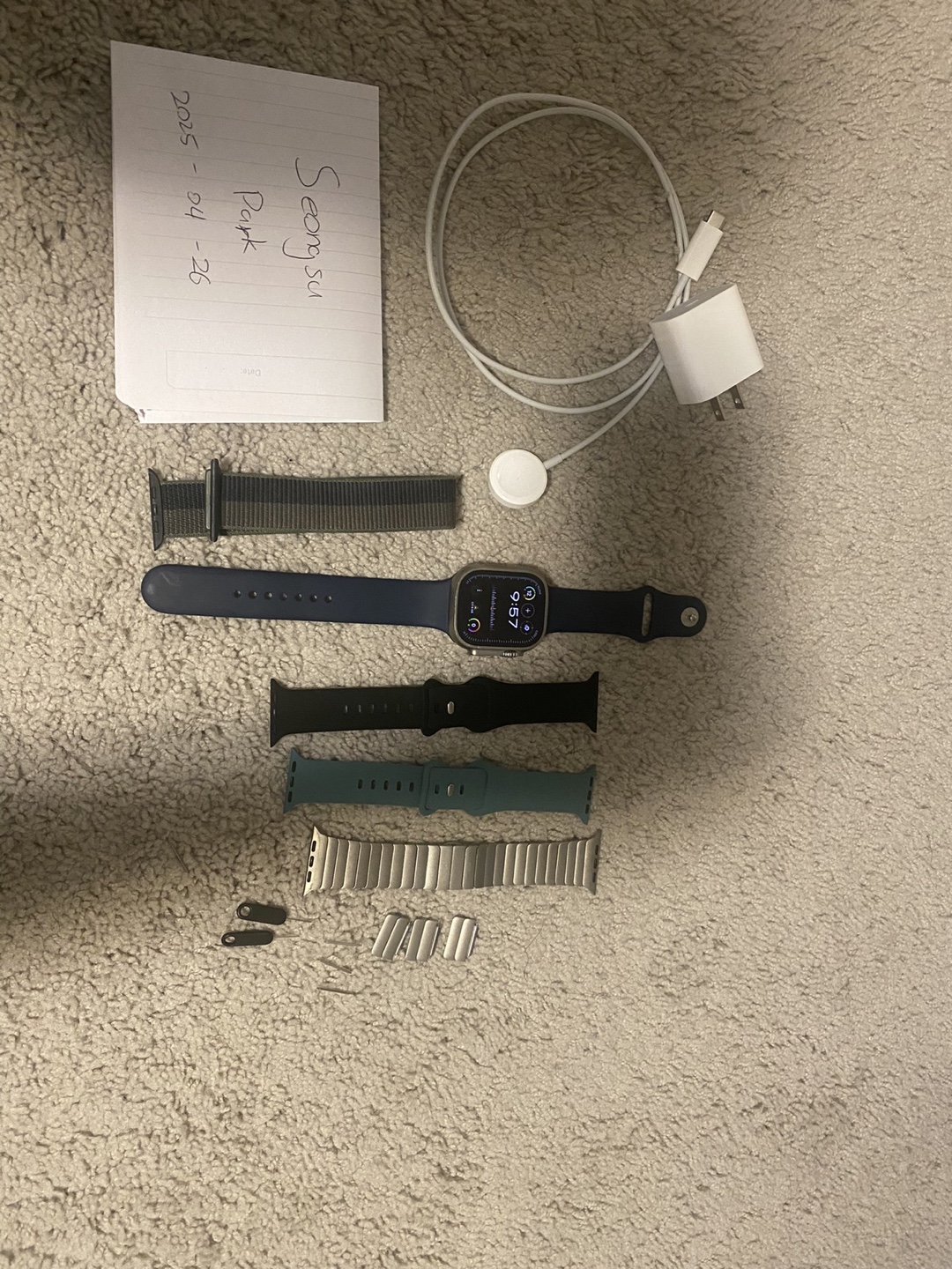 Apple Watch Ultra 2 (GPS + Cellular) + Extra Bands & Charger