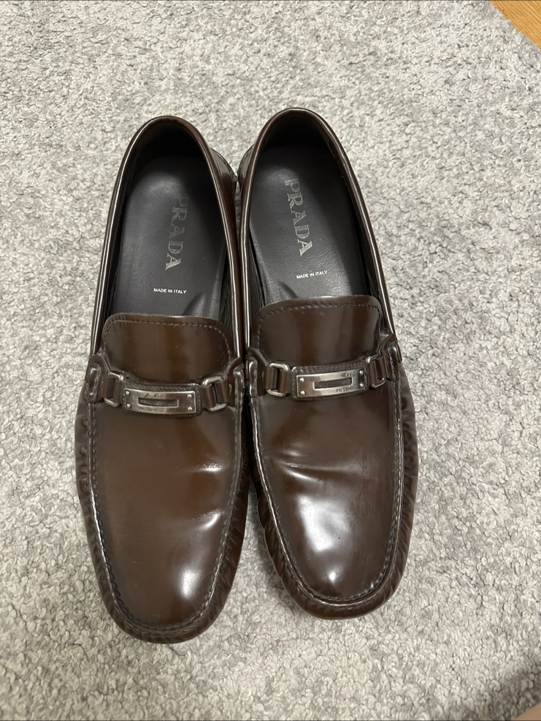 Prada Men's Brown Leather Loafers - photo 2