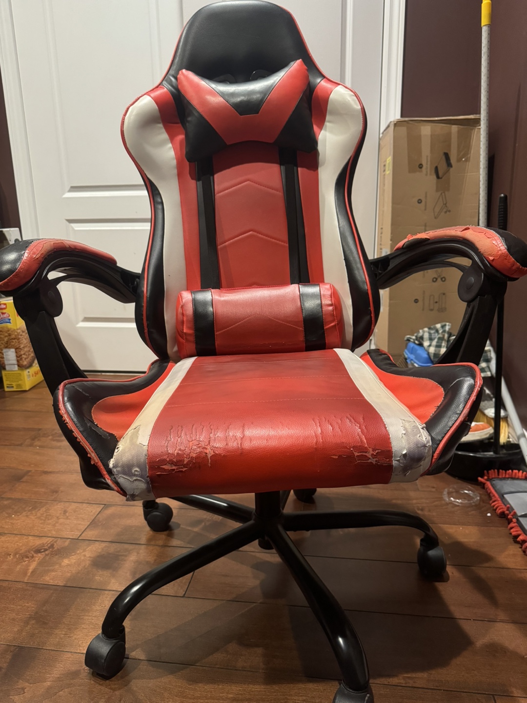 Gaming Chair - Red and Black with Lumbar and Head Support. - photo 2