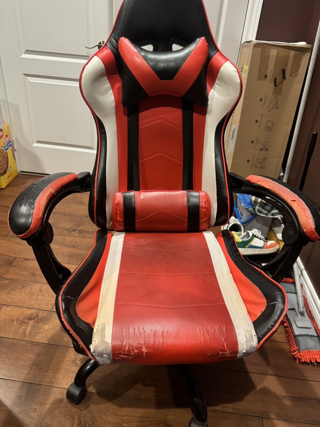 Gaming Chair - Red and Black with Lumbar and Head Support. - photo 3