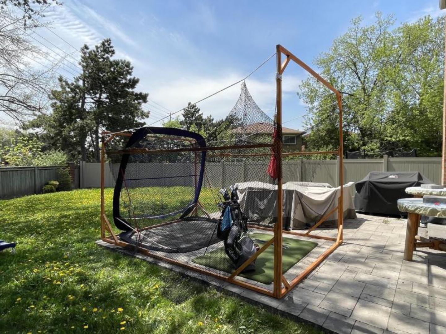 Custom golf bay hitting net enclosure - photo 2
