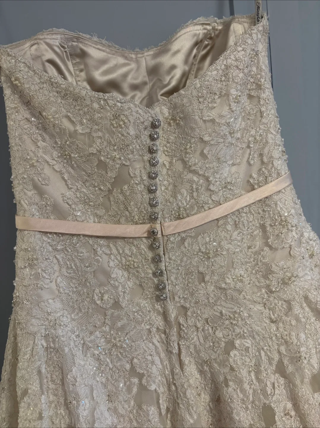 Stunning Strapless Henry Roth “Samone” A-Line Wedding Gown image indicator(4)