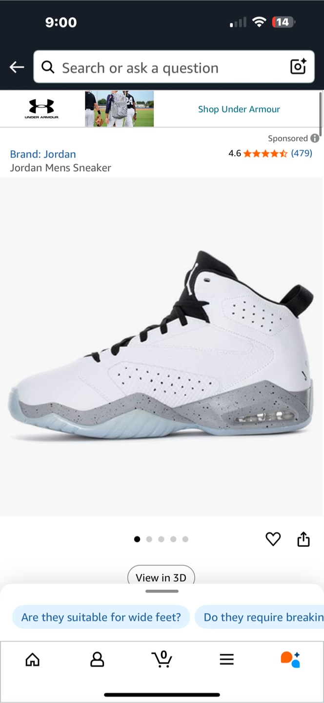 Jordan Men's Sneakers - White and Black