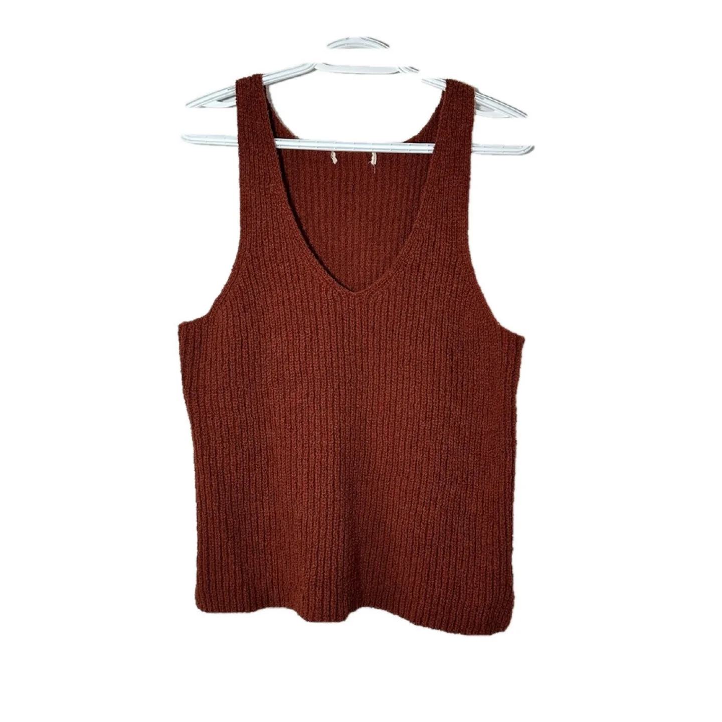 Burnt Orange Knit Tank Top thumbnail