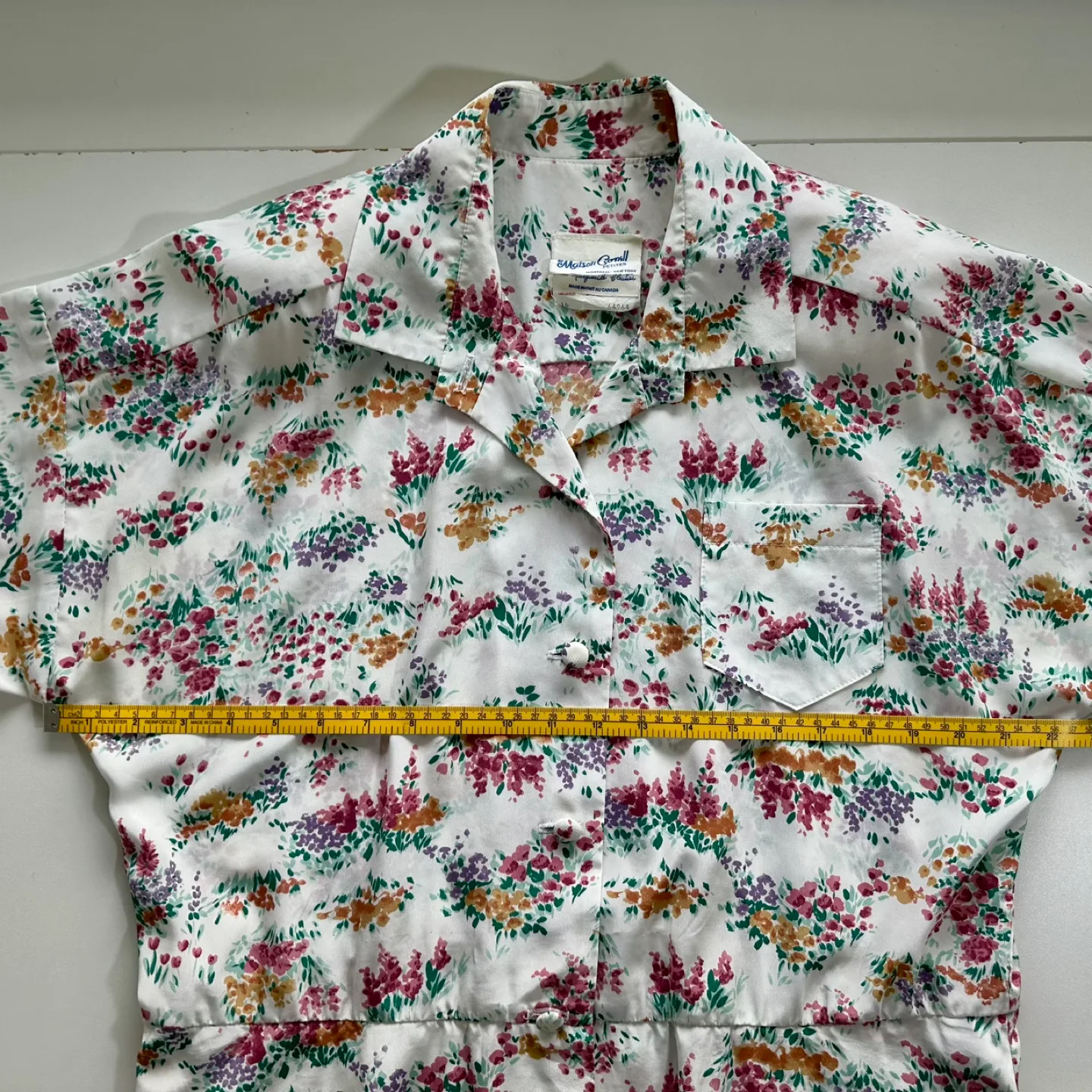 Vintage Maison Carroll Petites floral midi shirt dress 16 Petite image indicator(8)