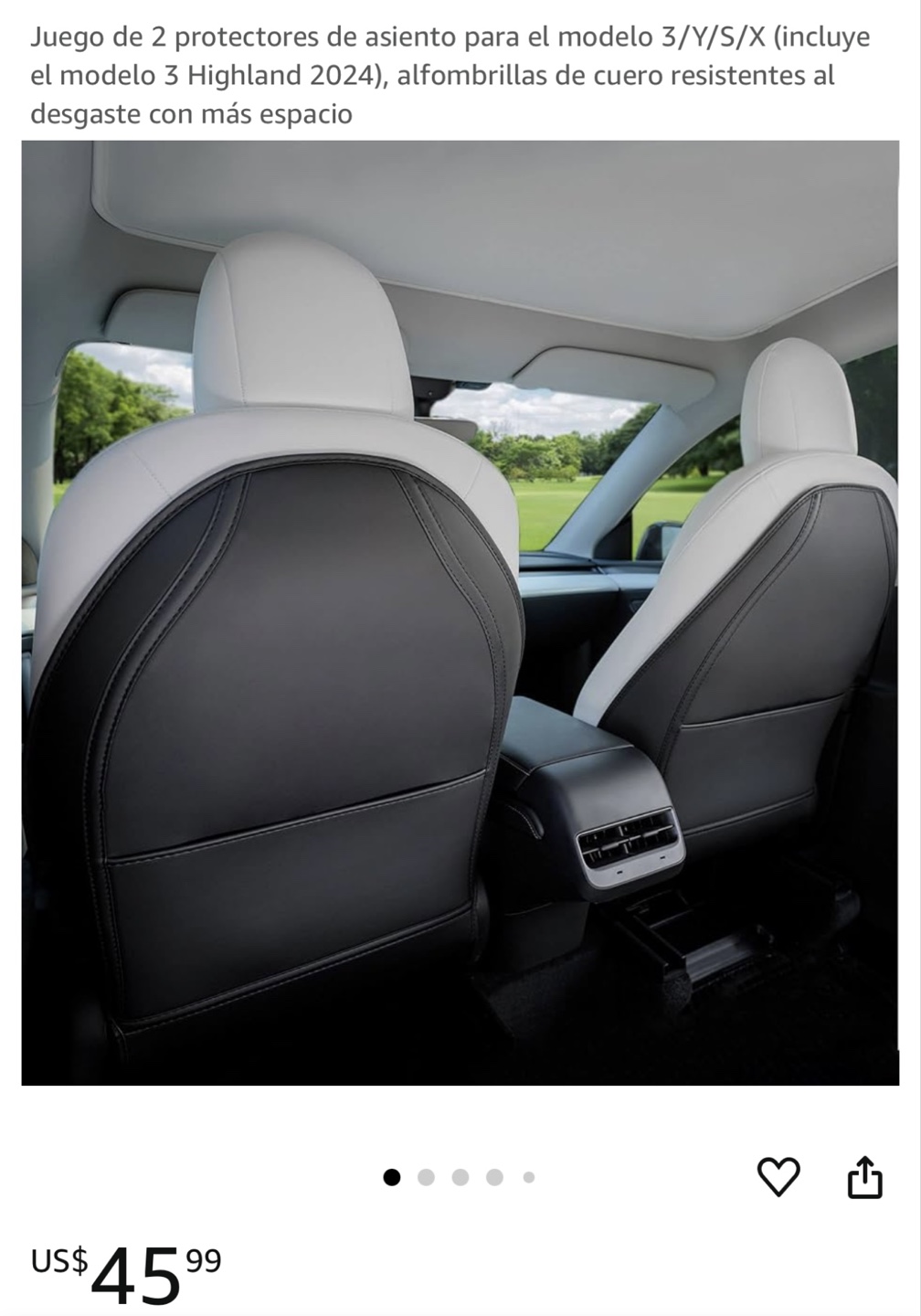 Tesla Model 3/Y/S/X Seat Protectors (2024 Highland)