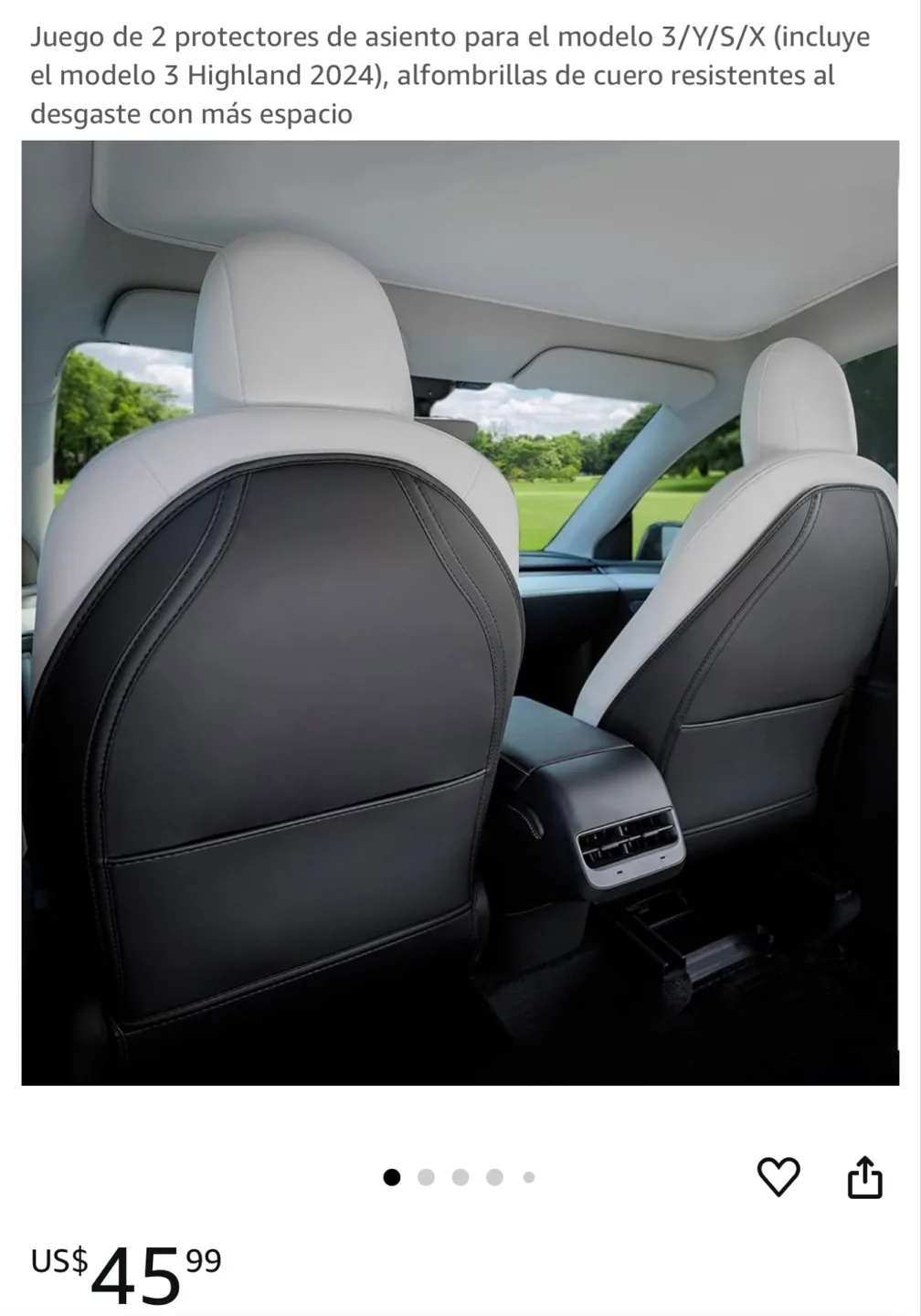 Tesla Model 3/Y/S/X Seat Protectors (2024 Highland) thumbnail