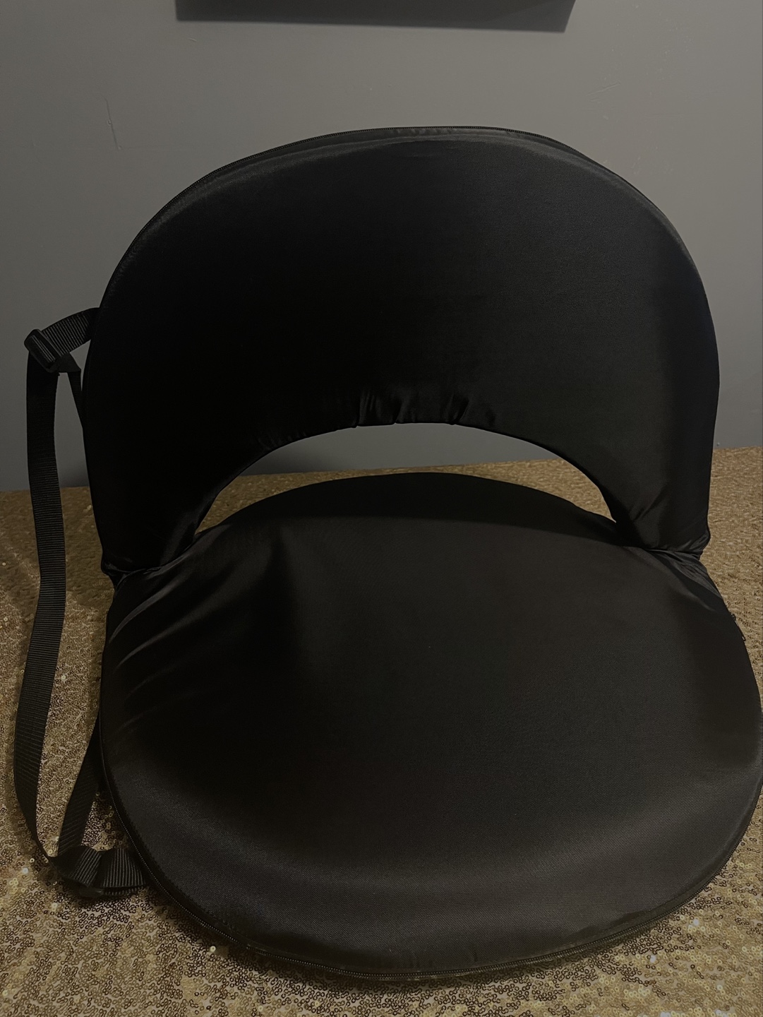 Uline Black Folding Padded Seat