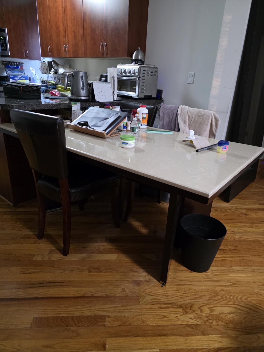 FREE- Kitchen Island Table with Marble Top