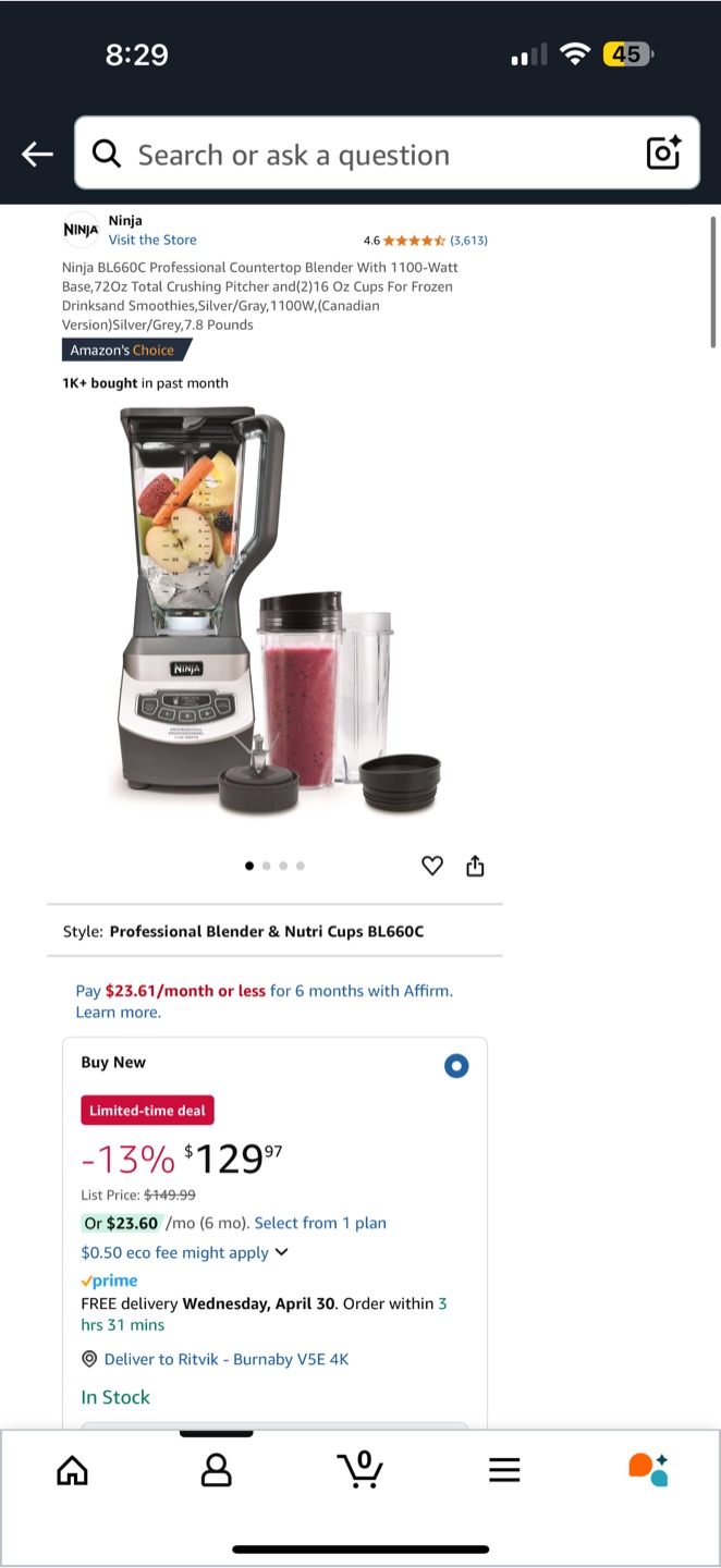 Brand New In Box - Ninja Blender - photo 2