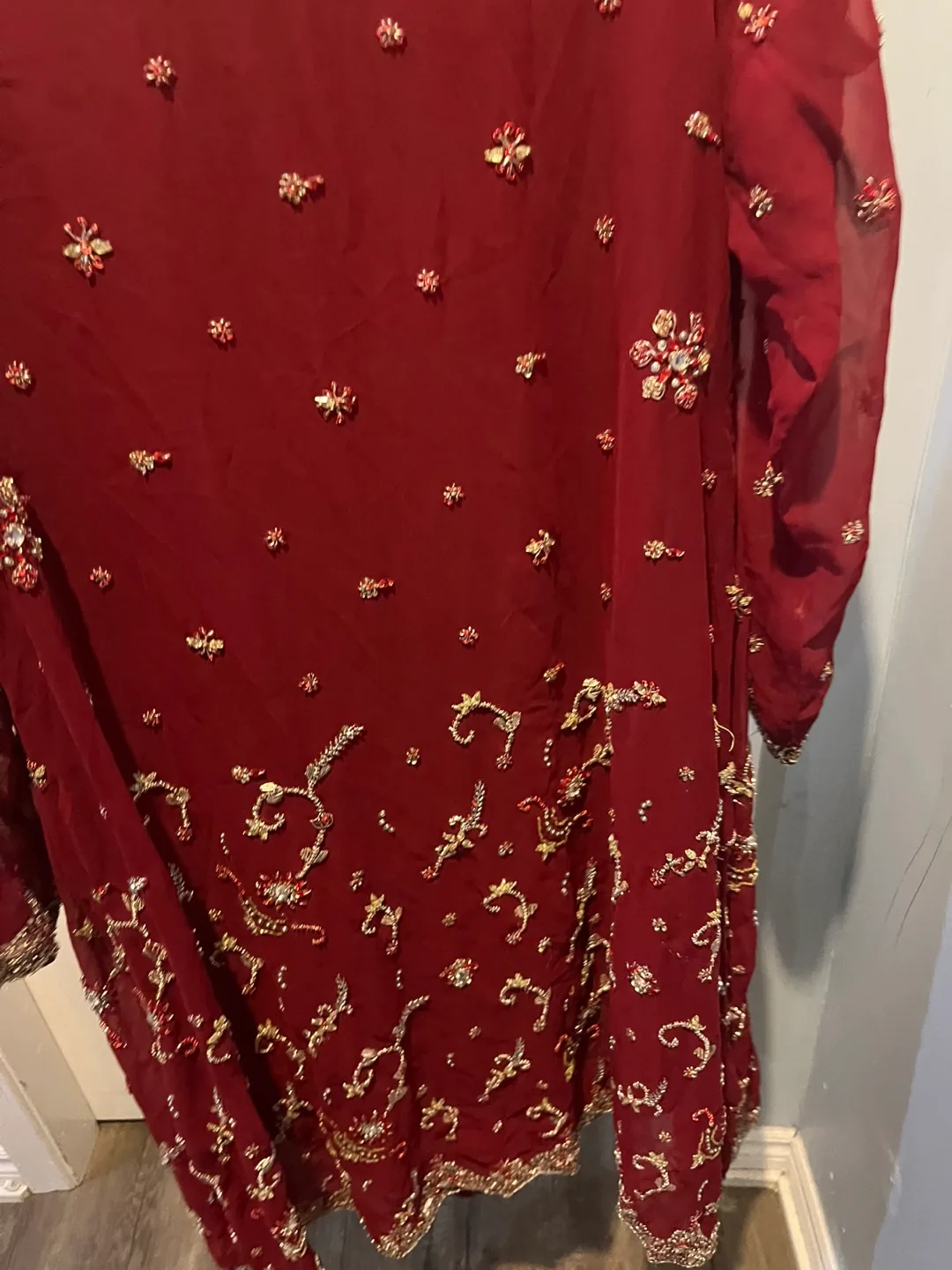 Gorgeous Maroon Embroidered Shalwar Kameez thumbnail