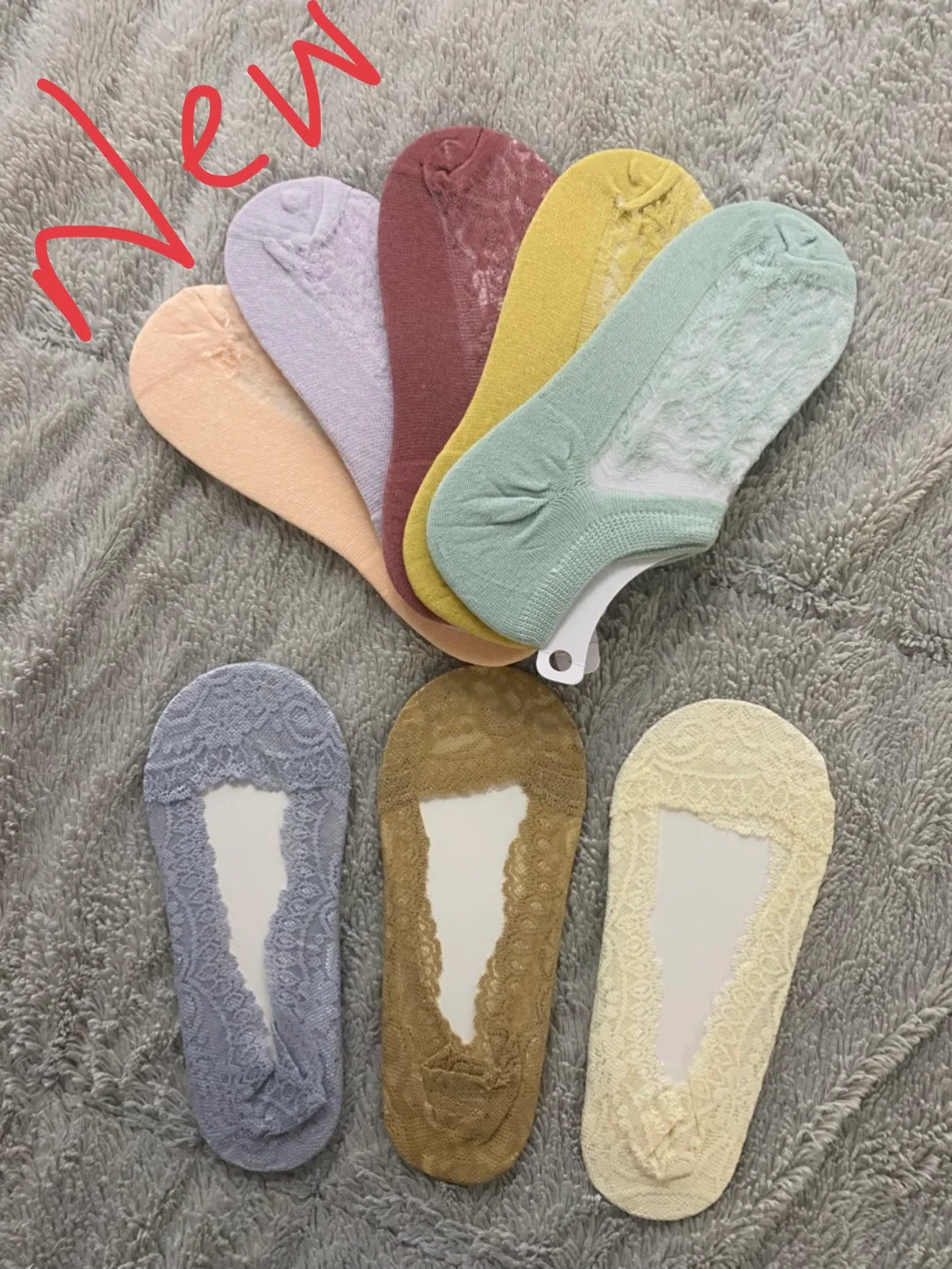 Lace & Mesh Ankle Socks - 8 Pairs(New) thumbnail