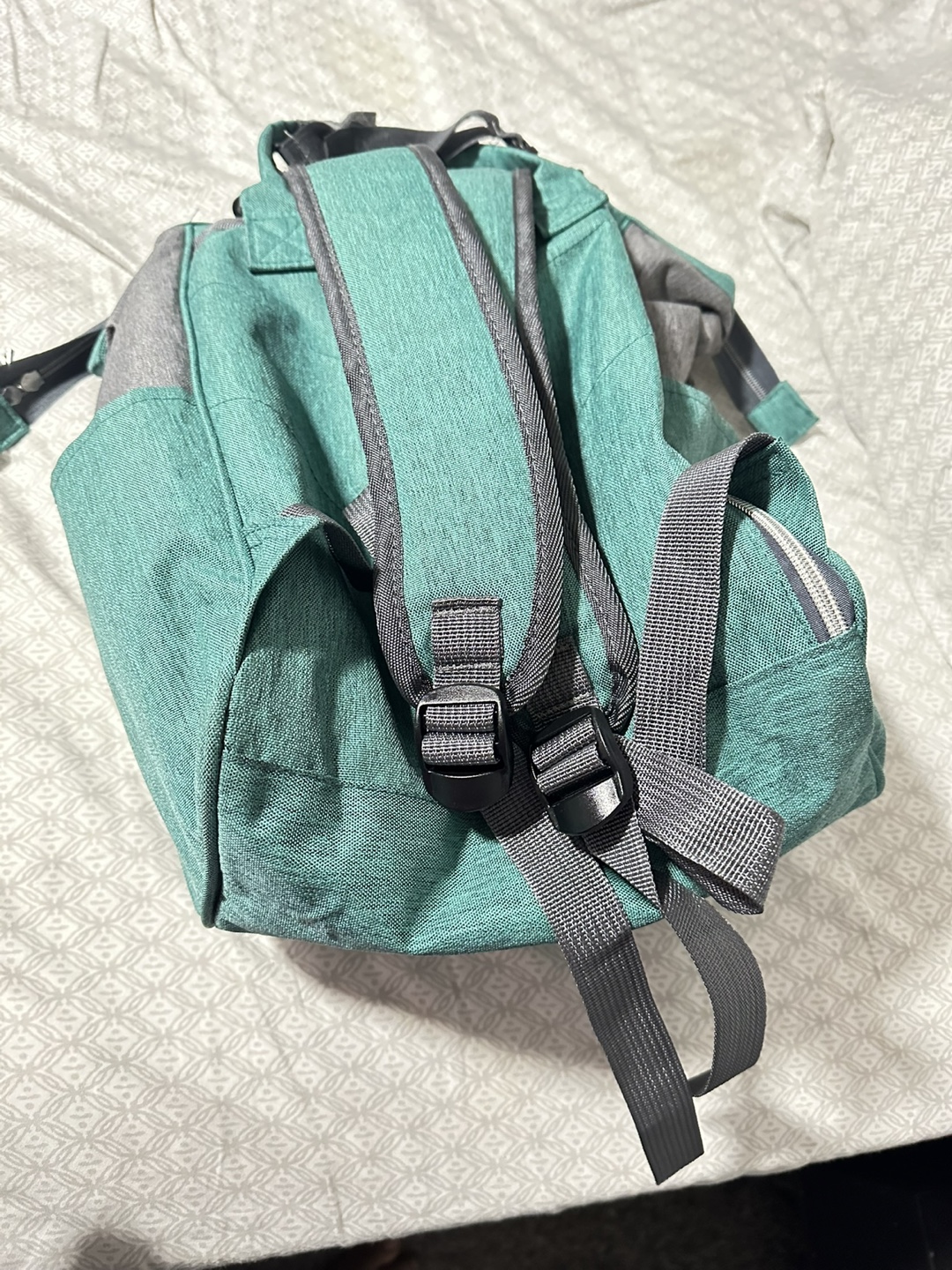 Harry Baby Diaper Bag Backpack - Teal and Grey - photo 3