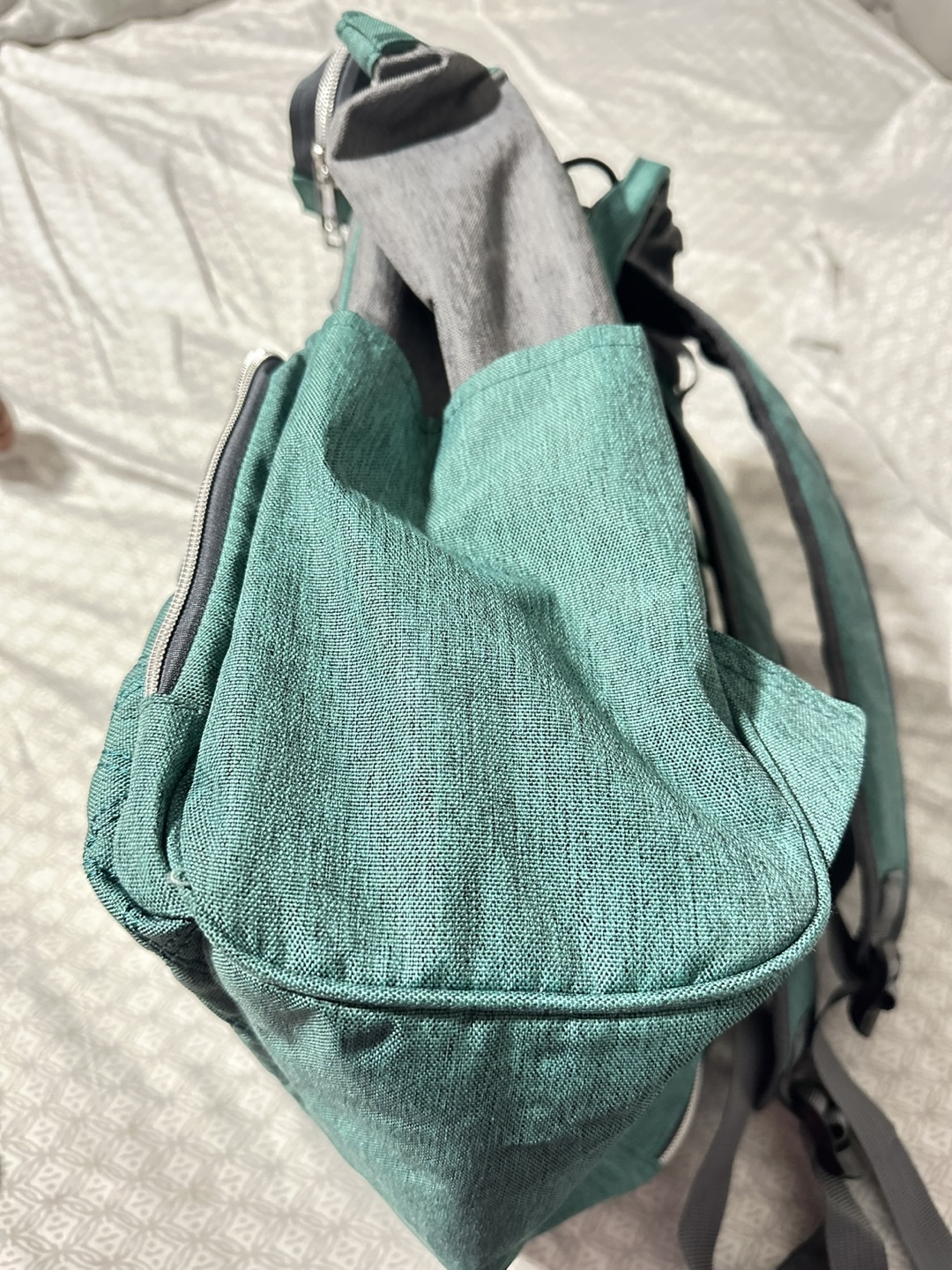 Harry Baby Diaper Bag Backpack - Teal and Grey - photo 4