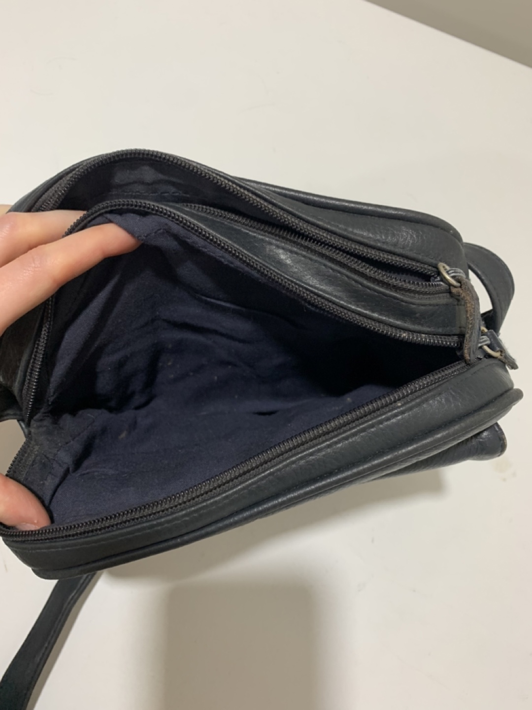 Leather Vintage Black Crossbody Bag - photo 3