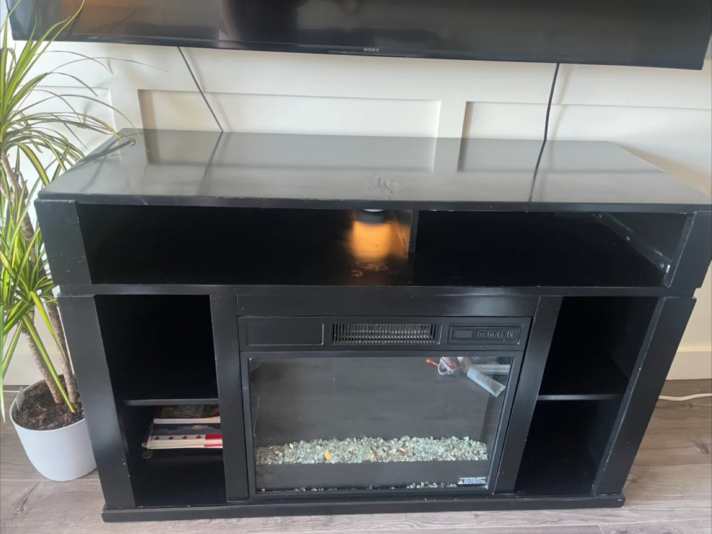 Black Electric Fireplace TV Stand image indicator(3)