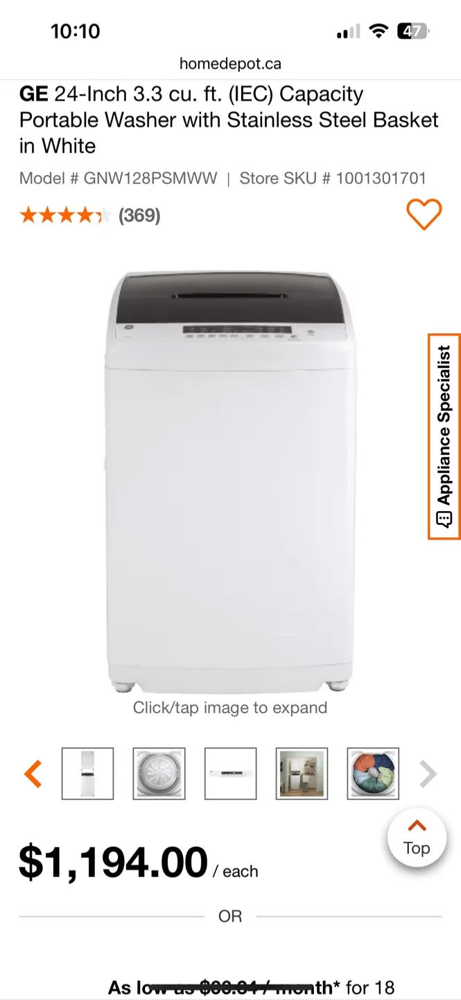 GE 24-Inch Portable Washer image indicator(3)