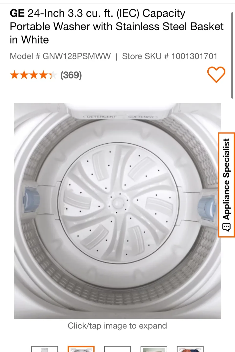 GE 24-Inch Portable Washer image indicator(2)