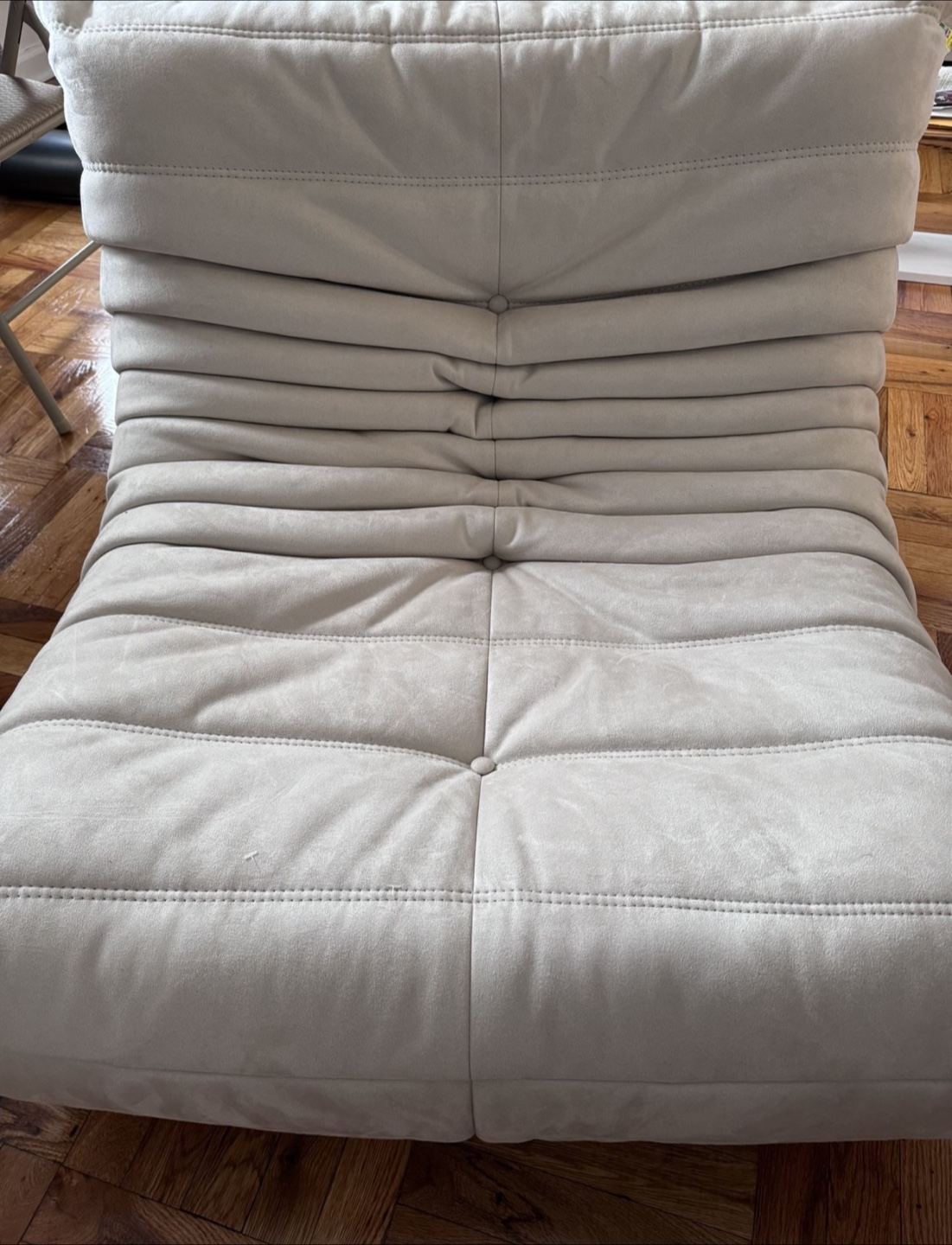 Suede Armless Bean Bag Chair and Lounger