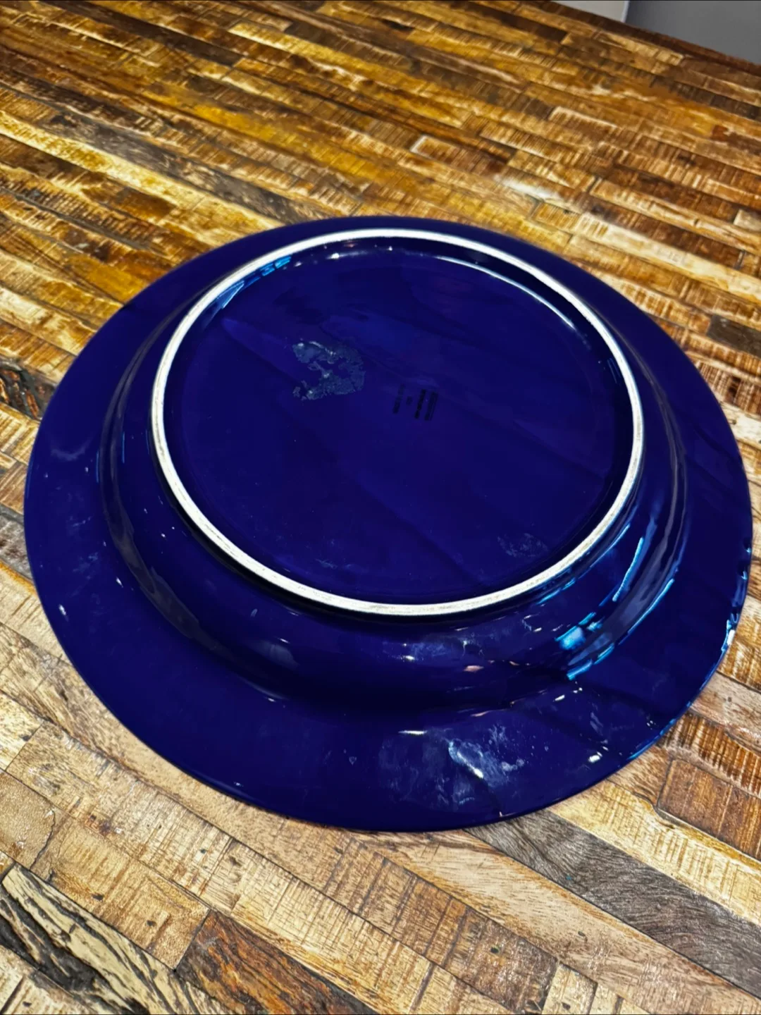 💚 Large Blue Ceramic Serving Plate - 16” image indicator(4)