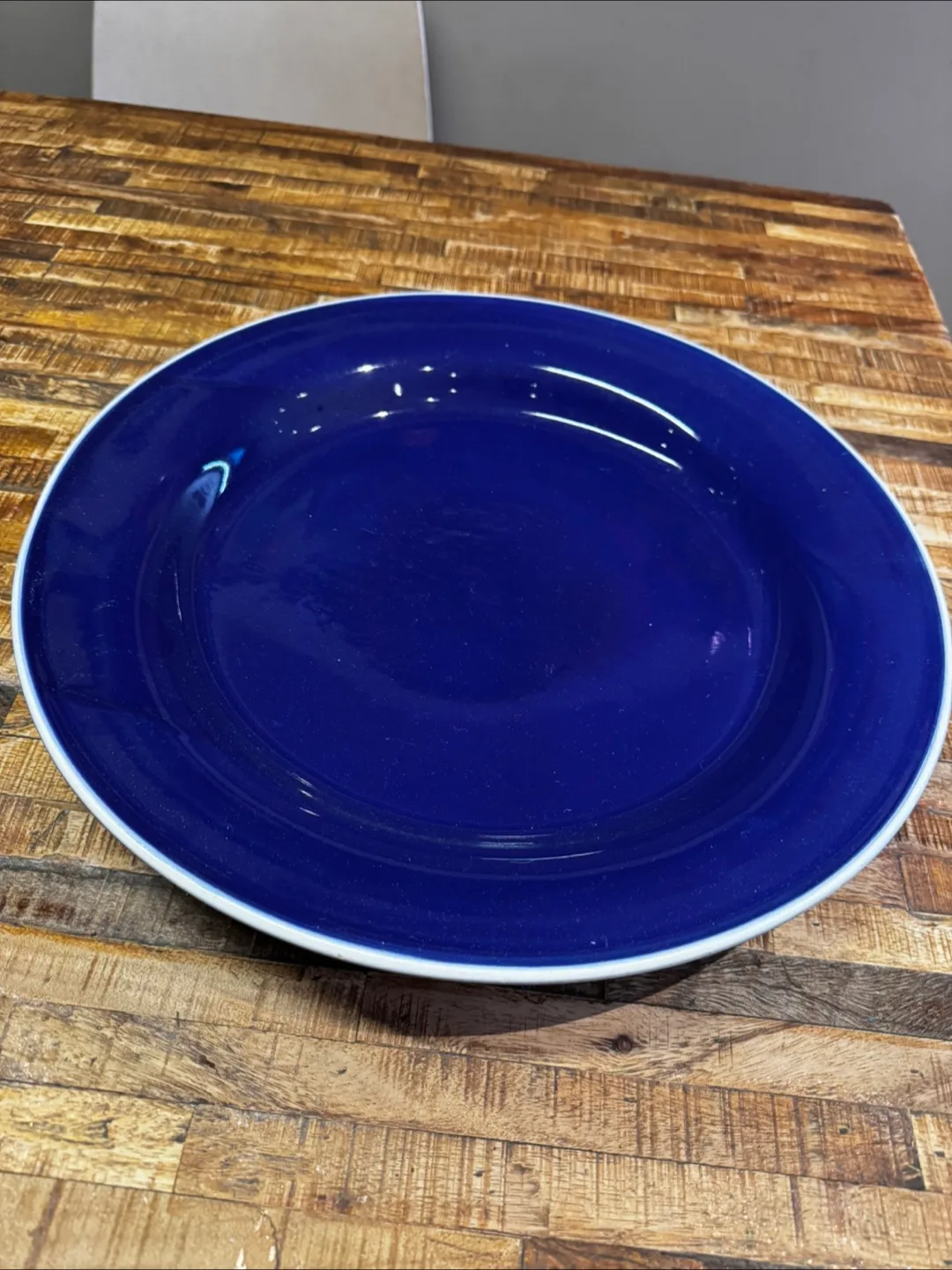 💚 Large Blue Ceramic Serving Plate - 16” image indicator(3)