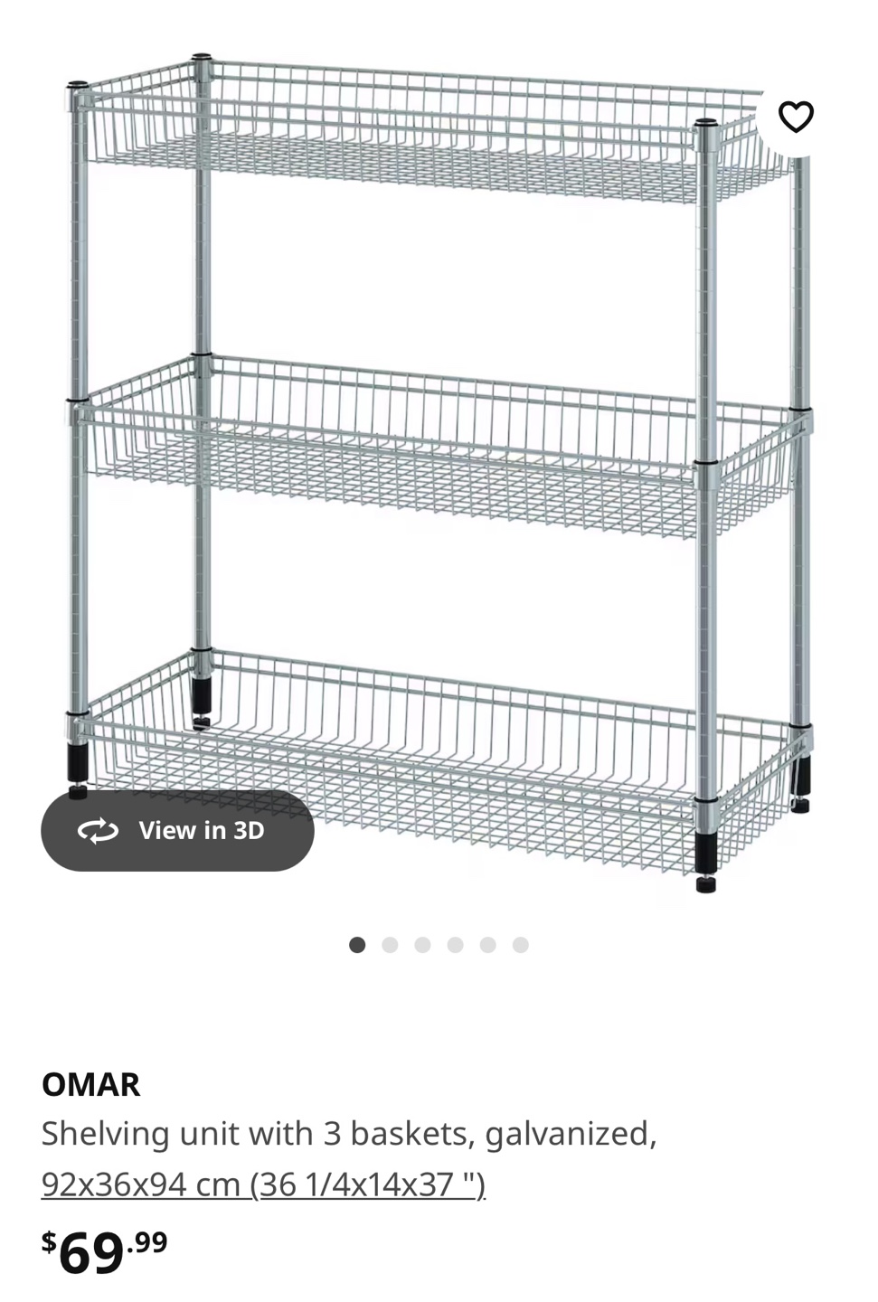 IKEA OMAR 3-Shelf Shelving Unit _ASAP PICK UP - photo 4