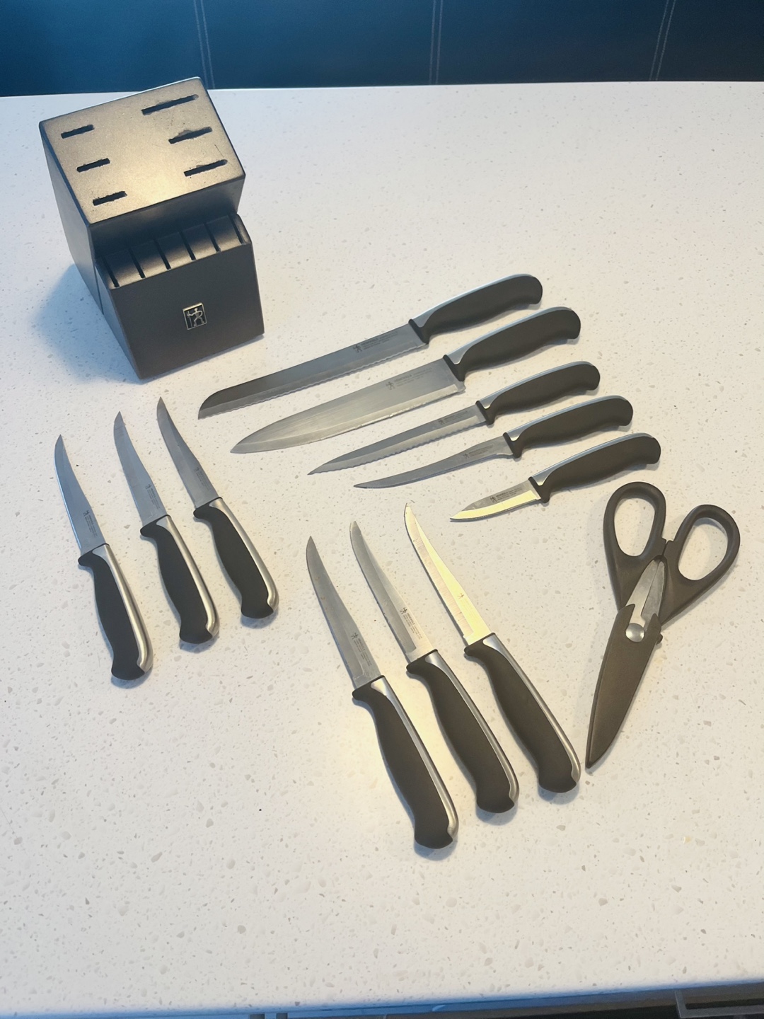 Henckels Knife Block Set with block & free scissors