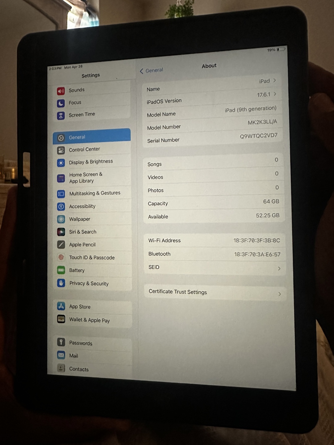 iPad (9th generation) - 64GB - Space Grey