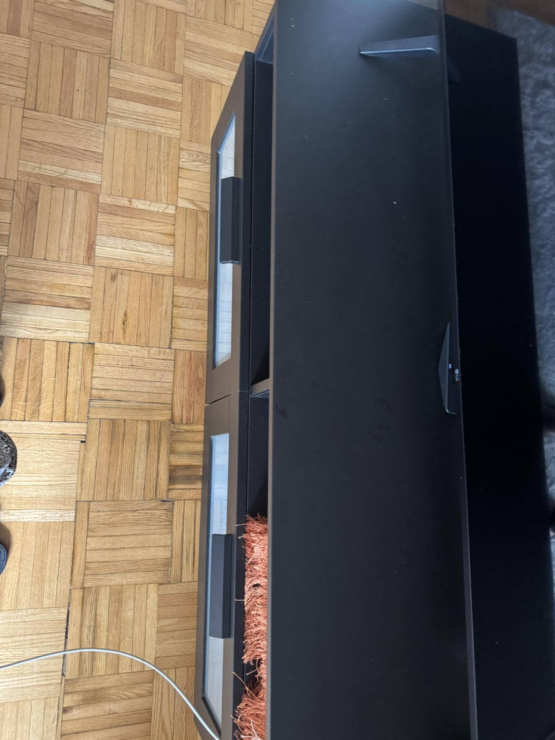 Black TV Stand with Two Drawers - photo 2