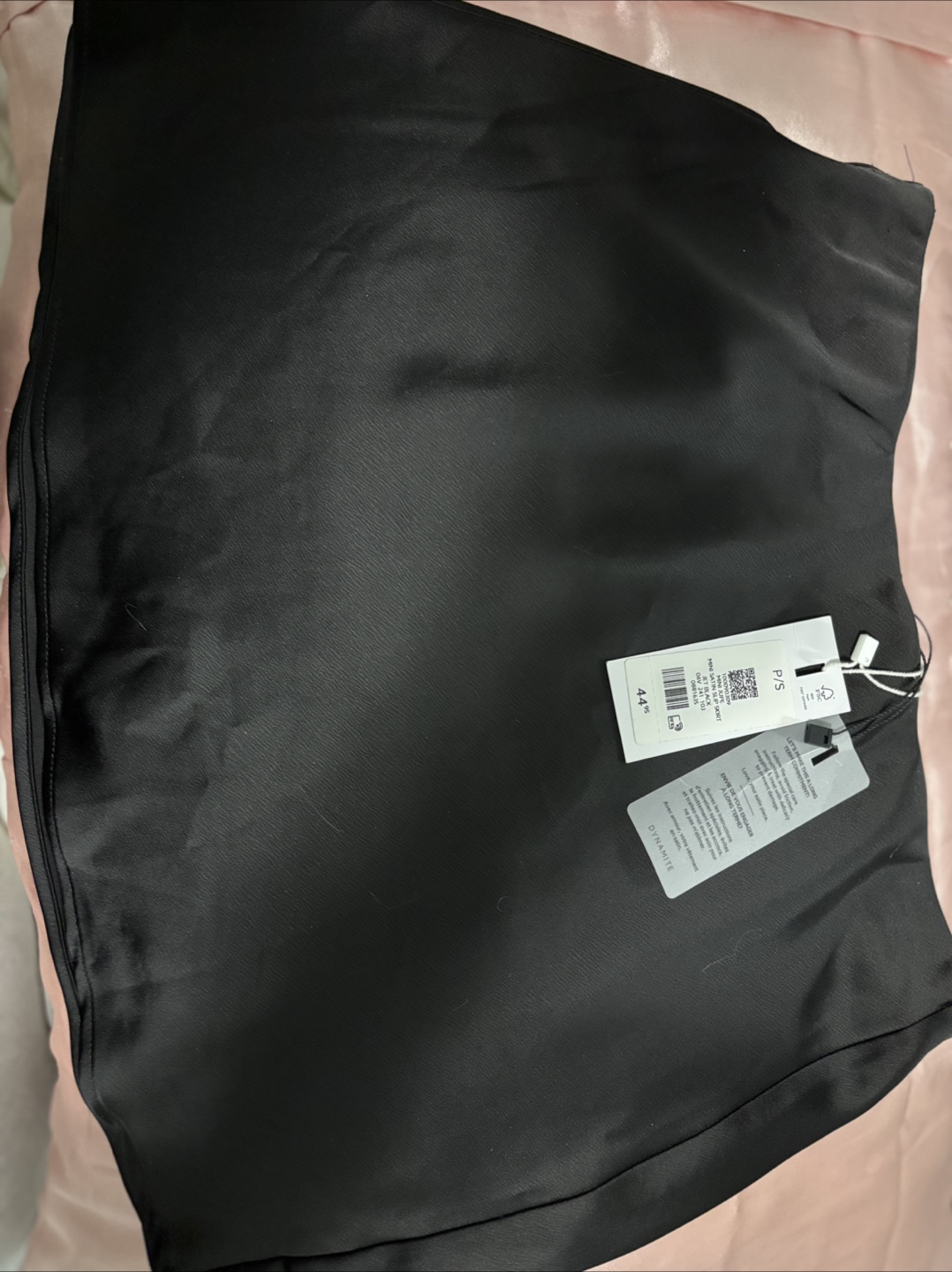 Dynamite Mini Satin Skirt - Black - Size P/S - photo 2