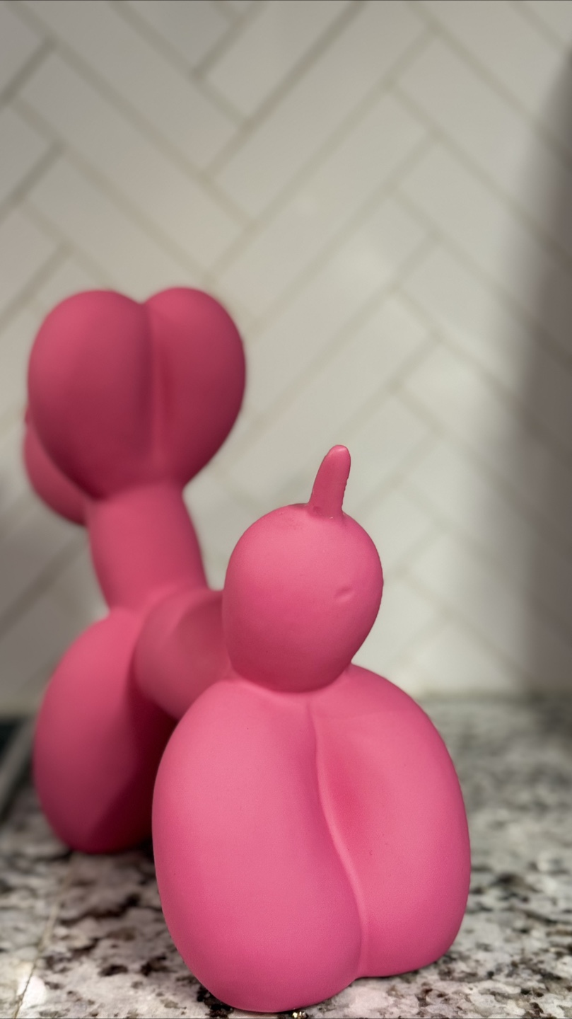 Pink Balloon Dog Figurine - photo 4