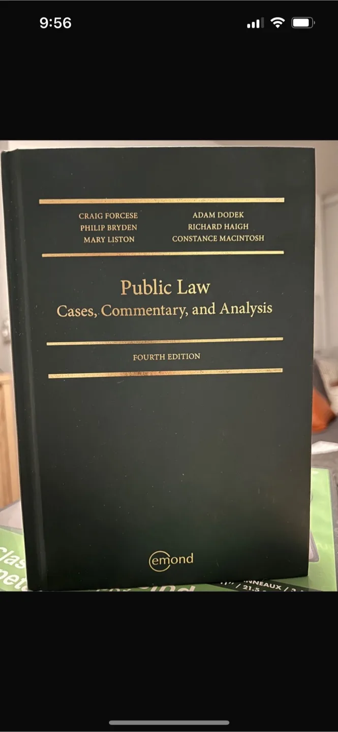 Public Law book Emond 4th Edition thumbnail