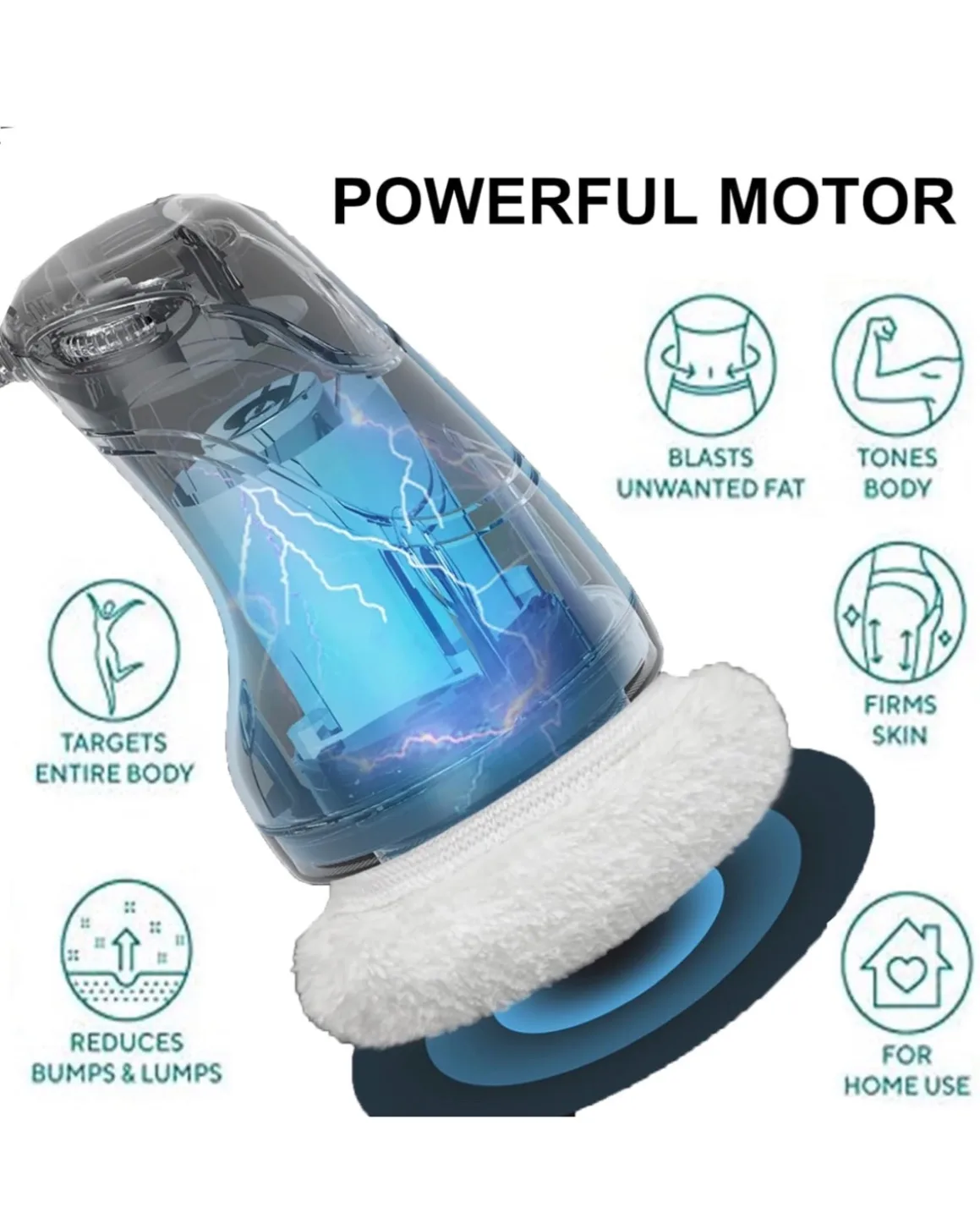 BUSHPIN Cellulite Massager with 3 Replaceable Heads image indicator(5)